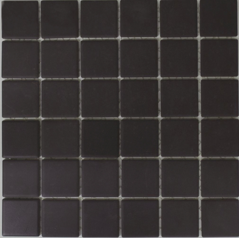 Céramique Mosaïque Carreau noir mat umbra non émaillé RUTSCHEMENT Bac de douche Carreau de bain Carreau mural - MOS14B-0303-R10