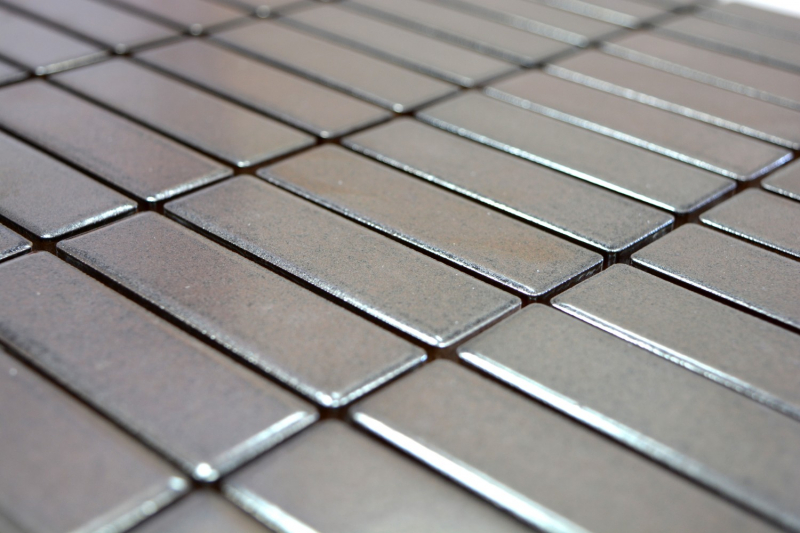 Bâtonnets Mosaïque Carreaux céramiques Carreaux muraux décoratifs Anthracite MOS24-0217