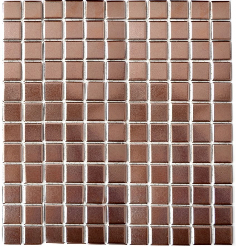 Mosaïque de cuivre Mosaïque de céramique MARRON CHROME mur carrelage cuisine MOS24-0215