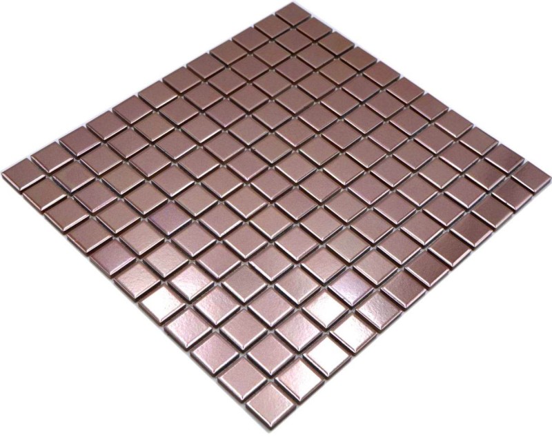 Mosaïque de cuivre Mosaïque de céramique MARRON CHROME mur carrelage cuisine MOS24-0215