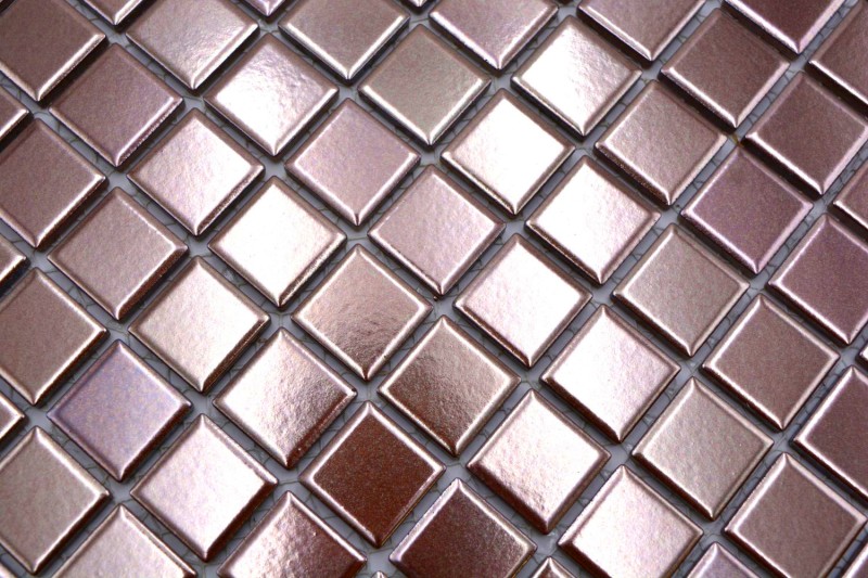 Mosaïque de cuivre Mosaïque de céramique MARRON CHROME mur carrelage cuisine MOS24-0215