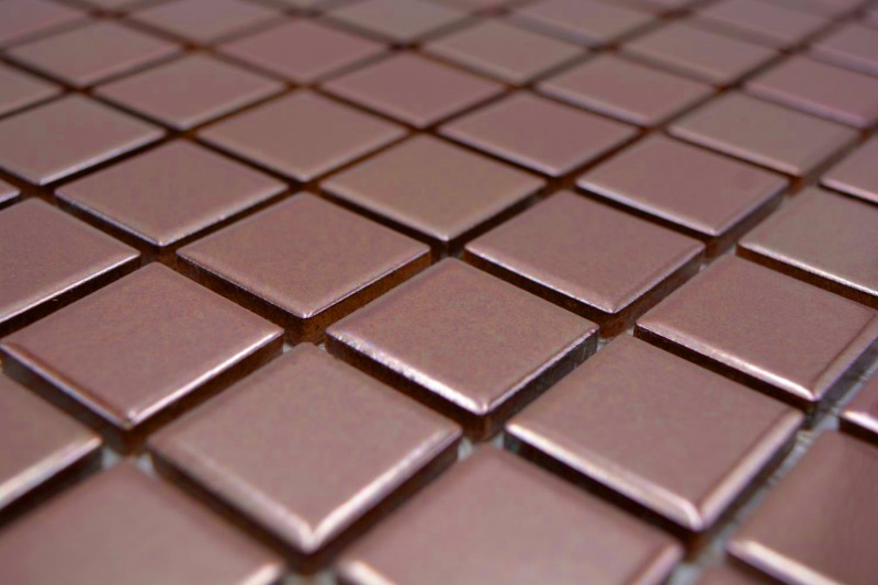 Mosaïque de cuivre Mosaïque de céramique MARRON CHROME mur carrelage cuisine MOS24-0215