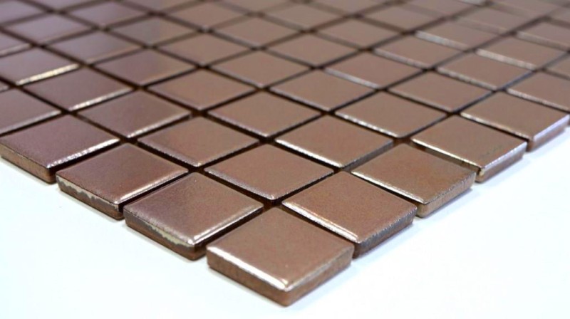 Mosaïque de cuivre Mosaïque de céramique MARRON CHROME mur carrelage cuisine MOS24-0215