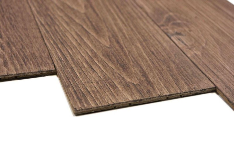 Panneau de bois autocollant Panneau de parement mural en bois Panneau mural brun