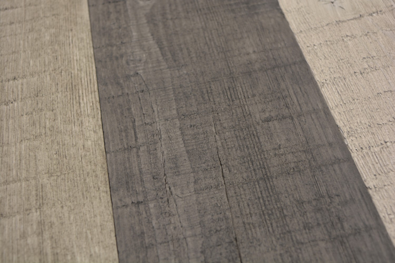 Panneaux de bois autocollants Panneau mural en bois Panneau mural gris - MOS170-W356 ( 9 pièces)
