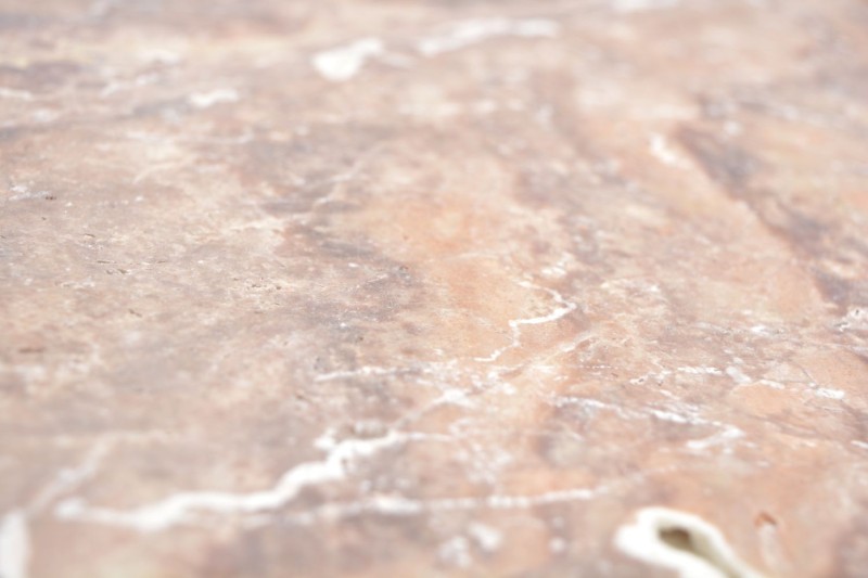 Carreau de sol Rossoverona rose teracotta aspect antique travertin Mosaïque murale carrelage cuisine salle de bain - MOSf-45-45061