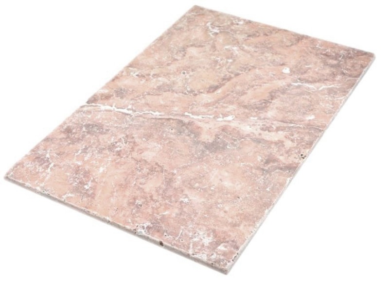 Carreau de sol Rossoverona rose teracotta aspect antique travertin Mosaïque murale carrelage cuisine salle de bain - MOSf-45-45061