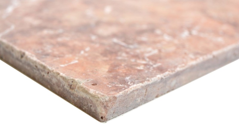 Carreau de sol Rossoverona rose teracotta aspect antique travertin Mosaïque murale carrelage cuisine salle de bain - MOSf-45-45061