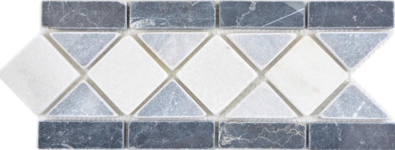 Pierre naturelle Borde bordure gris blanc anthracite bordure travertin salle de bain mur sol cuisine sauna salon - MOSBor-0226
