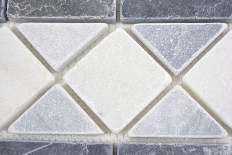Pierre naturelle Borde bordure gris blanc anthracite bordure travertin salle de bain mur sol cuisine sauna salon - MOSBor-0226