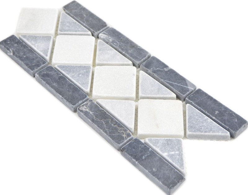 Pierre naturelle Borde bordure gris blanc anthracite bordure travertin salle de bain mur sol cuisine sauna salon - MOSBor-0226