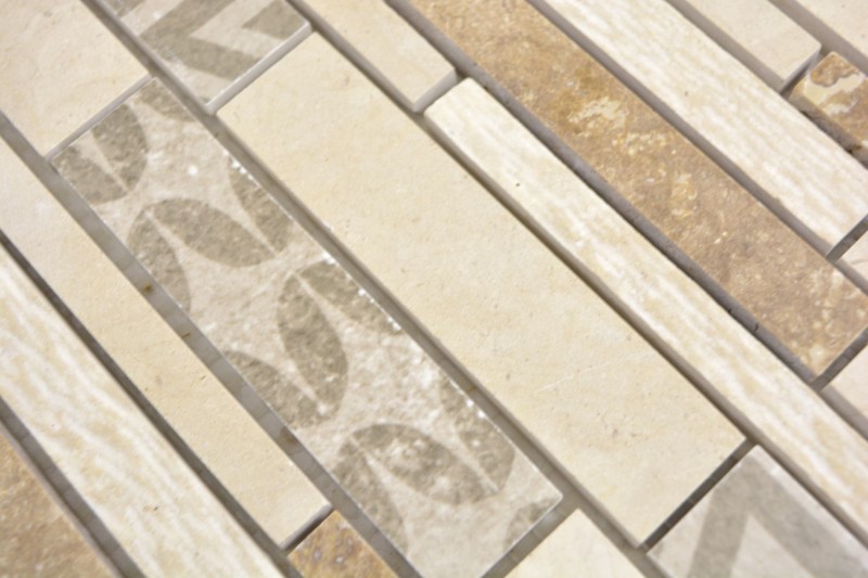 Marbre Mosaïque Mosaïque céramique beige cream Carreau mural Miroir salle de bain - MOS180-B0327B