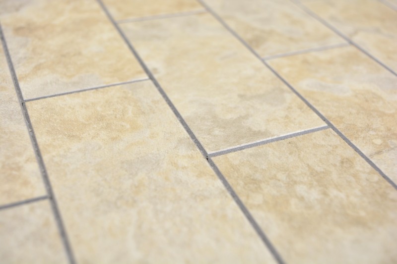 vinyle autocollant mosaïque aspect pierre beige Subway carreau de mosaïque murale carrelage cuisine salle de bain MOS200-4LB
