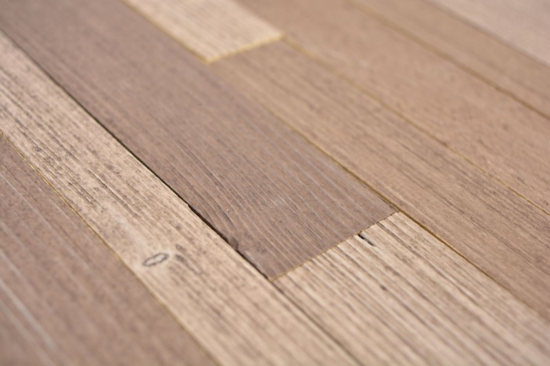 panneaux autocollants en bois véritable composite beige brun HSC mur en bois carrelage dosseret de cuisine MOS170-PW1