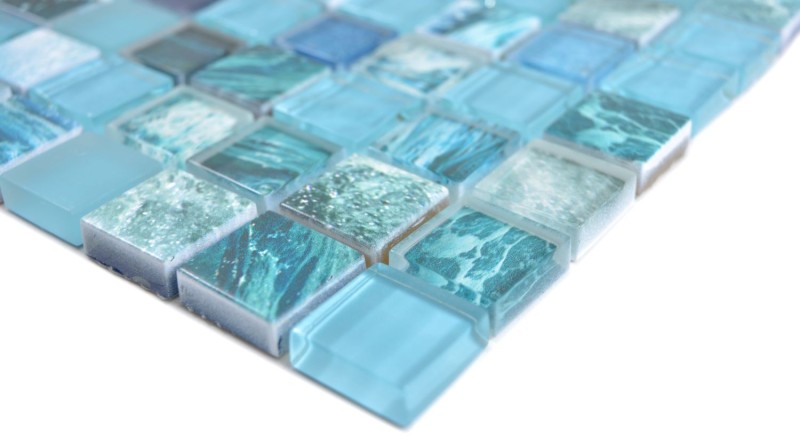 Mosaïque de verre Carreaux de mosaïque Arts and Crafts vert bleu Ocean mur carrelage cuisine douche salle de bain MOS74-0605