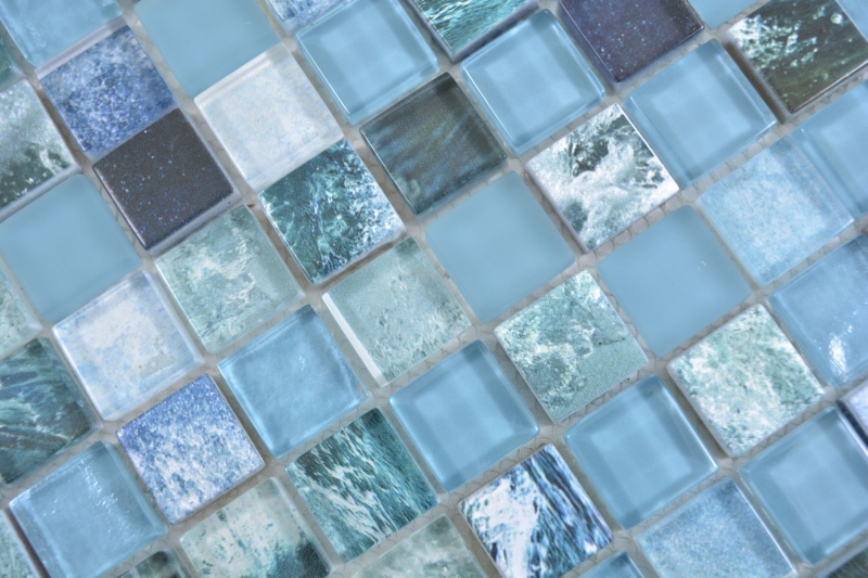 Mosaïque de verre Carreaux de mosaïque Arts and Crafts vert bleu Ocean mur carrelage cuisine douche salle de bain MOS74-0605