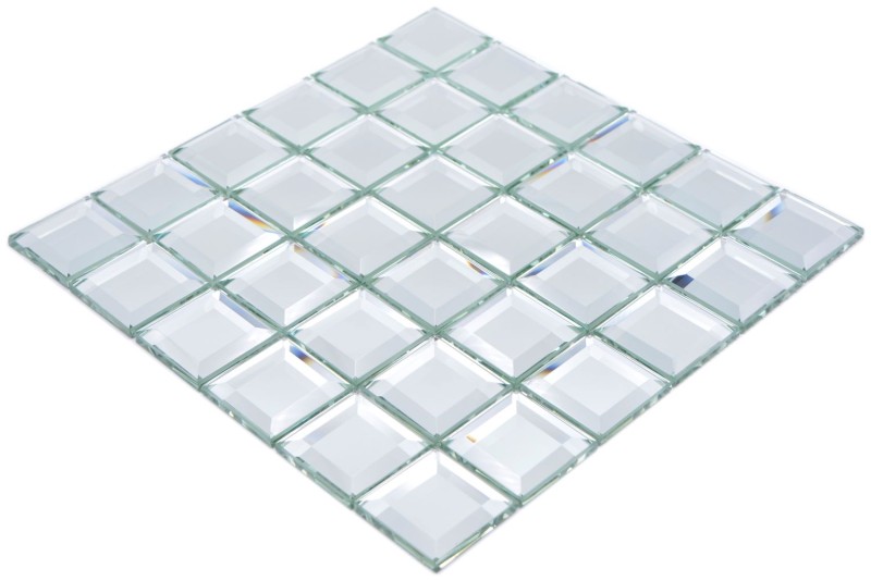 Mosaïque de verre Carreaux de mosaïque argent Mosaïque miroir Carreaux Cuisine Douche Salle de bains
