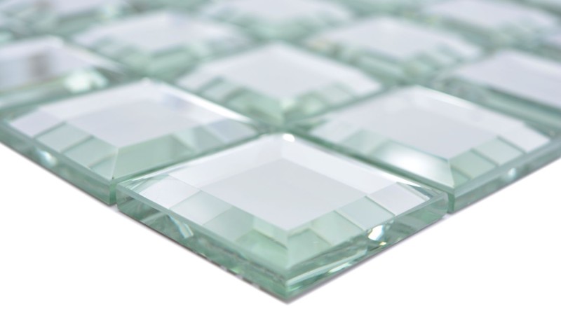 Mosaïque de verre Carreaux de mosaïque argent Mosaïque miroir Carreaux Cuisine Douche Salle de bains