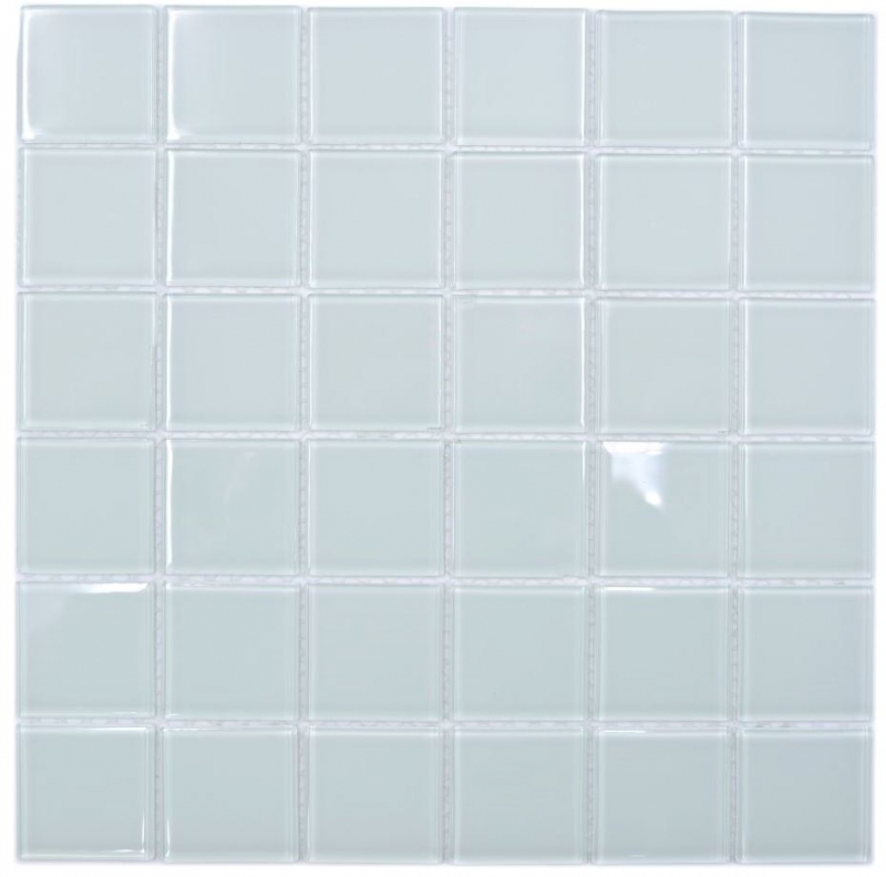 Mosaïque de verre Mosaïque de verre blanc nuancé de vert Carreau de mosaïque murale Miroir de carrelage cuisine douche salle de bain