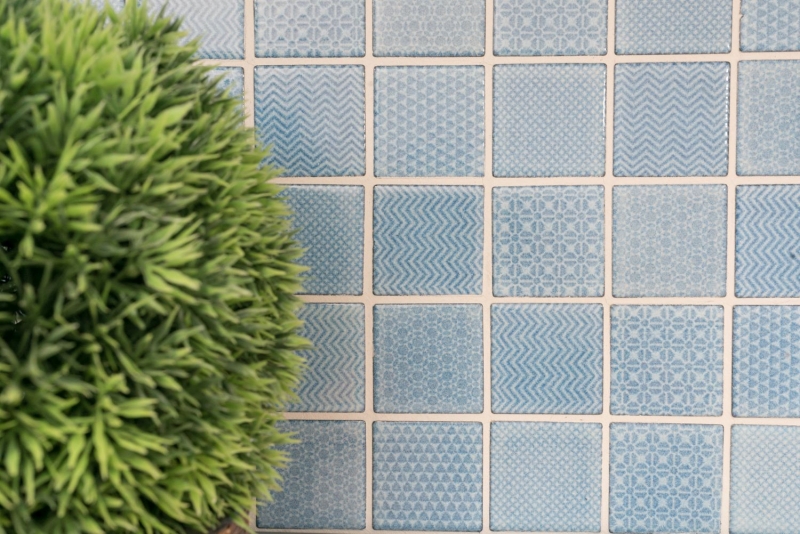 Motif manuel Carreau de mosaïque AQUABLAU BAD Pool Carrelage de salle de bain douche MOS16-0404_m