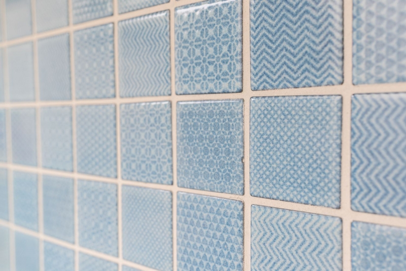 Motif manuel Carreau de mosaïque AQUABLAU BAD Pool Carrelage de salle de bain douche MOS16-0404_m