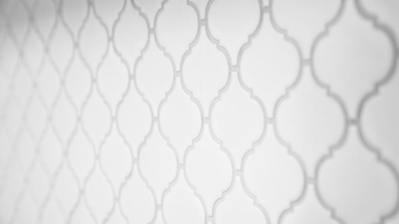Motif main Retro Vintage Carreau de mosaïque Céramique Florentine blanc mat MOS13-11WM_m
