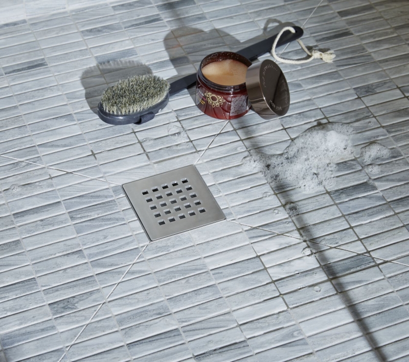Motif main Mosaïque Céramique Bâtons aspect pierre gris Carrelage mural Carrelage salle de bain MOS24-STSO23_m