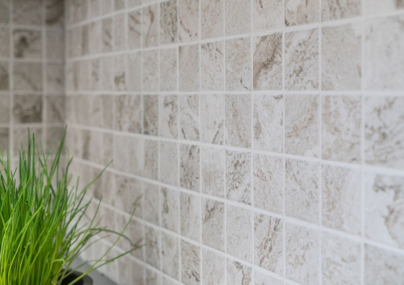 Échantillon manuel de carreaux de mosaïque Aspect pierre naturelle gris-beige Structure carreaux MOS16-HWA4LG_m