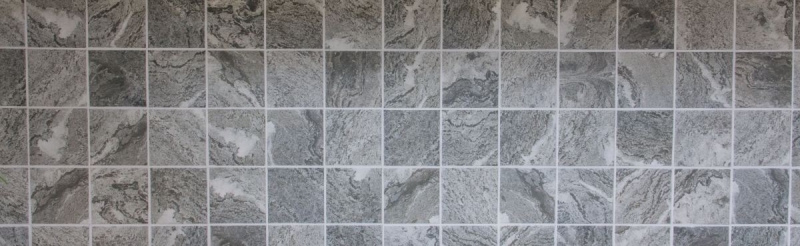 Motif main Carreau mosaïque Céramique aspect pierre Structure grise Carrelage cuisine MOS22-HWA9GY_m