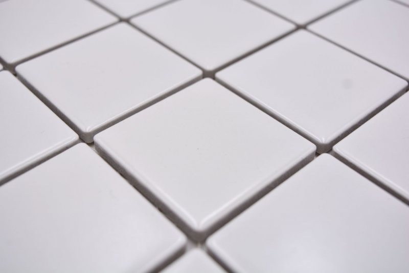 Motif main mosaïque carreau céramique blanc mat carrelage mur salle de bain MOS16B-0111_m