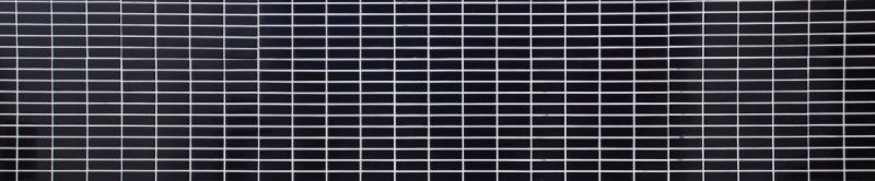 Motif main Carreau de mosaïque Céramique baguettes noir brillant Dos de douche MOS24-0302_m