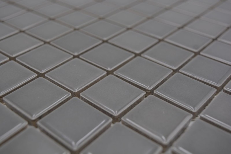 Motif à main Carreau de mosaïque Céramique gris métal Dos de cuisine Protection anti-éclaboussures BAD MOS18D-0204_m