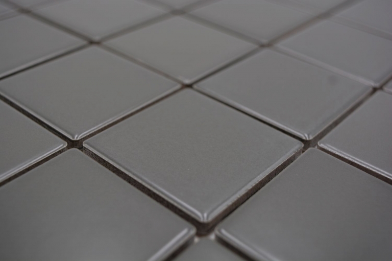 Motif manuel Carreau de mosaïque Céramique gris métal mat Carrelage de cuisine MOS16B-0211_m
