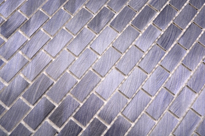 Motif main mosaïque carreau aluminium Brick aluminium noir carrelage cuisine MOS48-0304_m