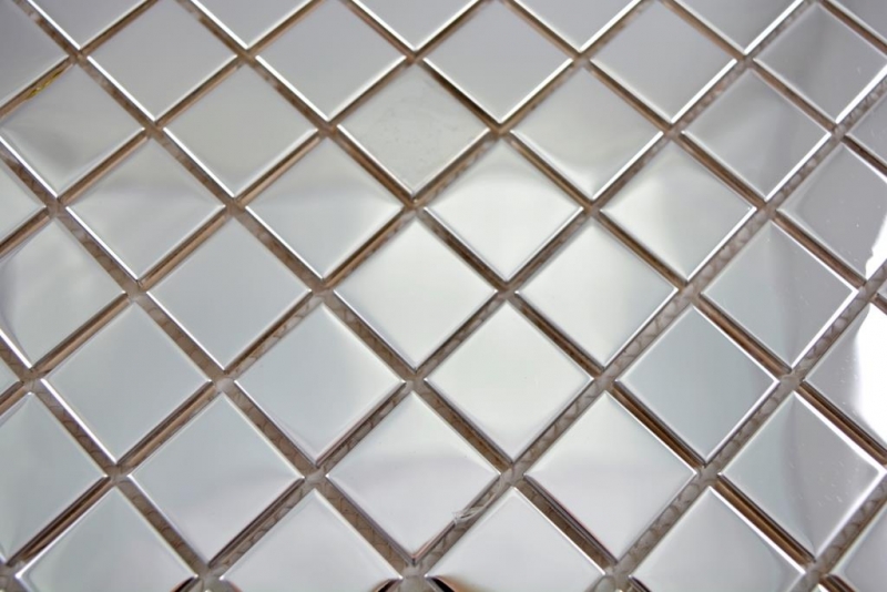 Échantillon manuel de carreaux de mosaïque acier inoxydable argenté acier brillant MOS129-23G_m