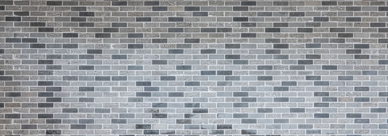 Motif main mosaïque carreau marbre pierre naturelle grise brique ciment de gravure MOS40-B49_m