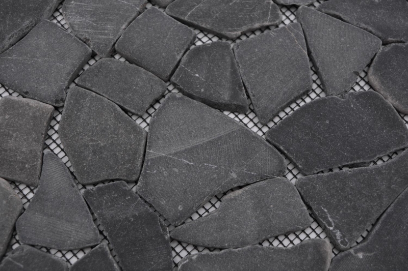 Motif main Carreau de mosaïque Marbre Pierre naturelle noire Bruch Ciot Neromarquina MOS44-30-120_m