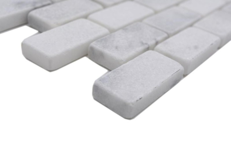 Motif main Carreau de mosaïque Marbre Pierre naturelle blanche Brick Ibiza Antique Marble MOSSopo-46692_m