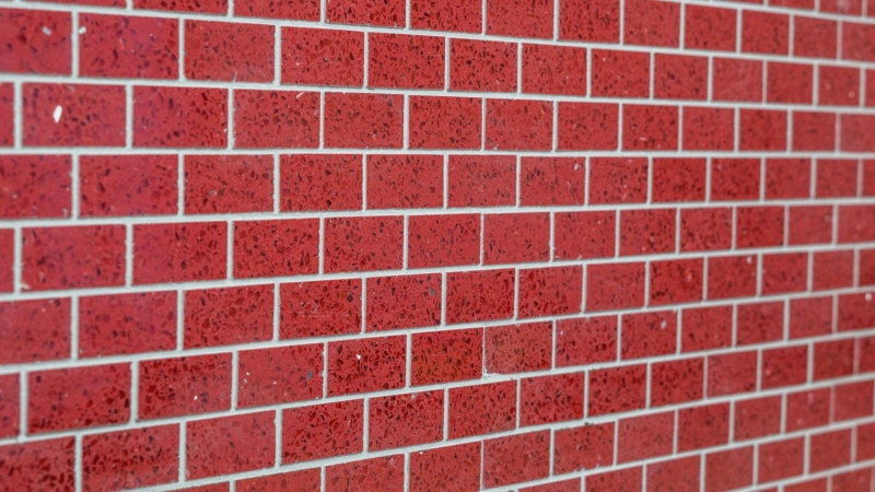 Motif main Mosaïque Carrelage Quartz Composite Pierre artificielle Brick Artificial rouge MOS46-ASMB4_m