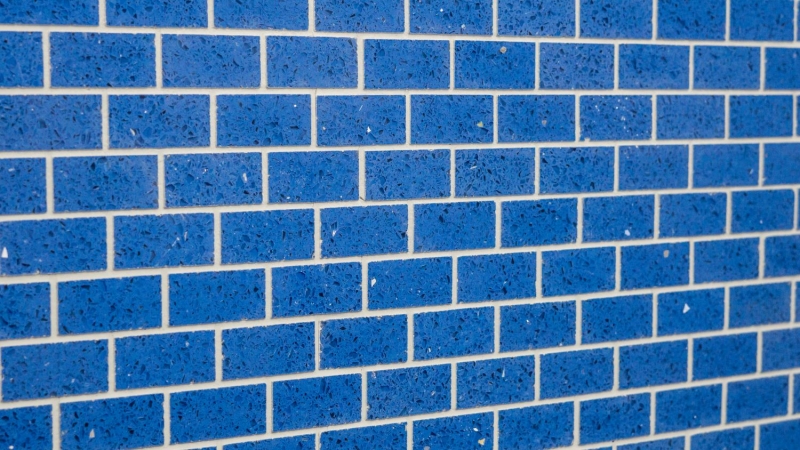 Motif main Mosaïque fond de cuisine Quartz Composite Pierre artificielle Brick Artificial bleu MOS46-ASMB5_m