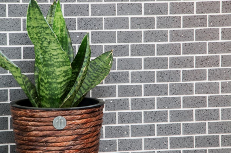 Motif à main Mosaïque Carrelage Quartz Composite Pierre artificielle Brick Artifical gris MOS46-0204_m