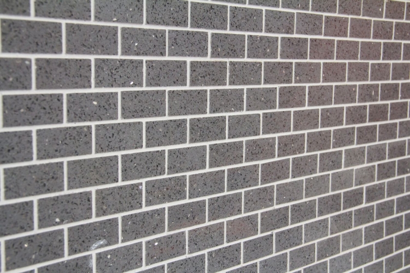 Motif à main Mosaïque Carrelage Quartz Composite Pierre artificielle Brick Artifical gris MOS46-0204_m