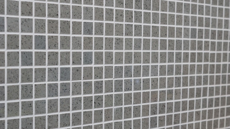 Motif main Mosaïque Carreau Quartz Composite Pierre artificielle grise Artificial MOS46-ASM23_m