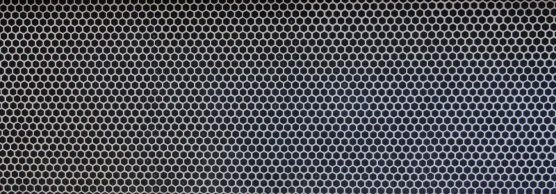 Échantillon manuel de mosaïque ECO Recycling GLAS Hexagon Enamel noir mat MOS140-HX11B_m