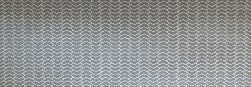 Échantillon manuel Carreau en mosaïque ECO Recyclé VERRE à chevrons Énamel gris brun mat MOS140-HB35G_m