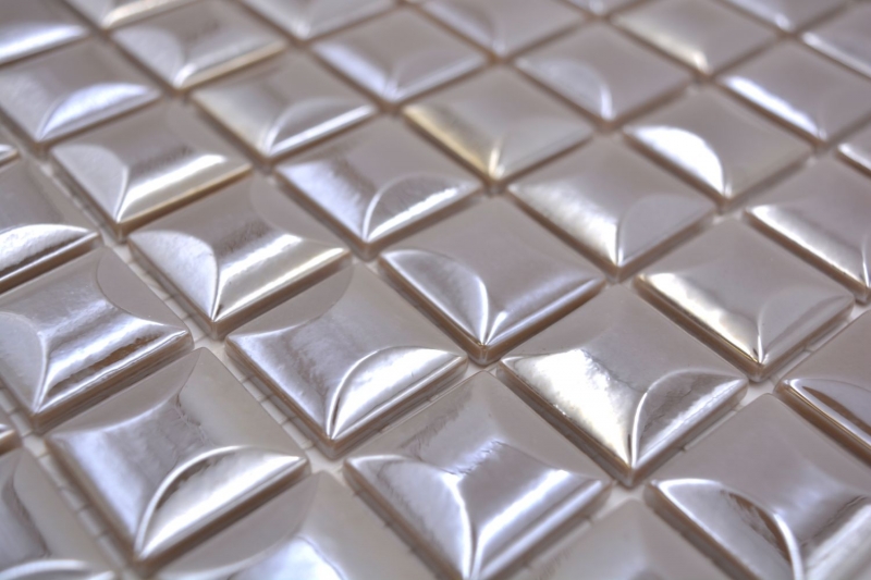 Échantillon manuel de mosaïque ECO Recyclé GLAS ECO coffee metallic 3DF MOS350-24_m