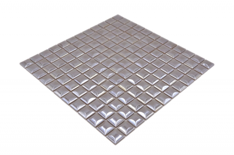 Échantillon manuel de mosaïque ECO Recyclé GLAS ECO coffee metallic 3DF MOS350-24_m