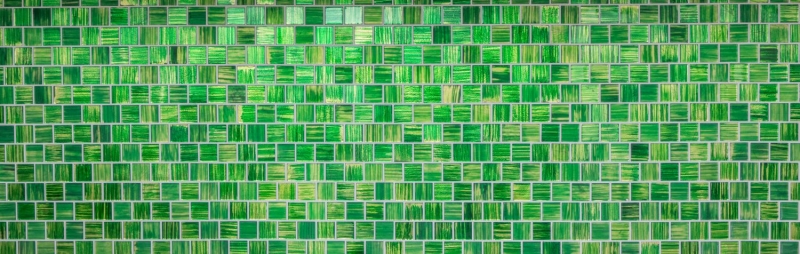 Motif manuel Carreau de mosaïque translucide en verre Crystal structure vert clair givré MOS68-CF43_m