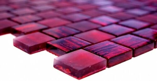 Motif à main Mosaïque de verre translucide Crystal structure rose clair givré MOS78-CF87_m