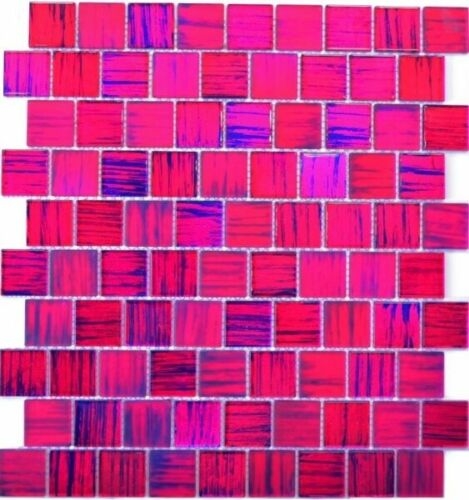 Motif à main Mosaïque de verre translucide Crystal structure rose clair givré MOS78-CF87_m
